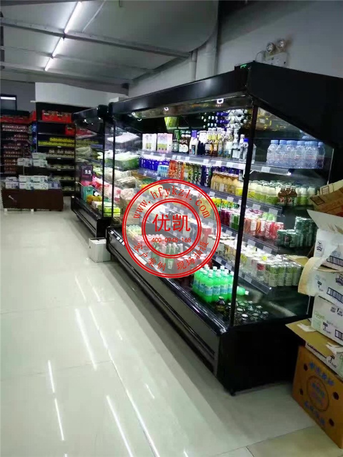 億彩饮料风幕柜案例现场图